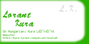 lorant kura business card